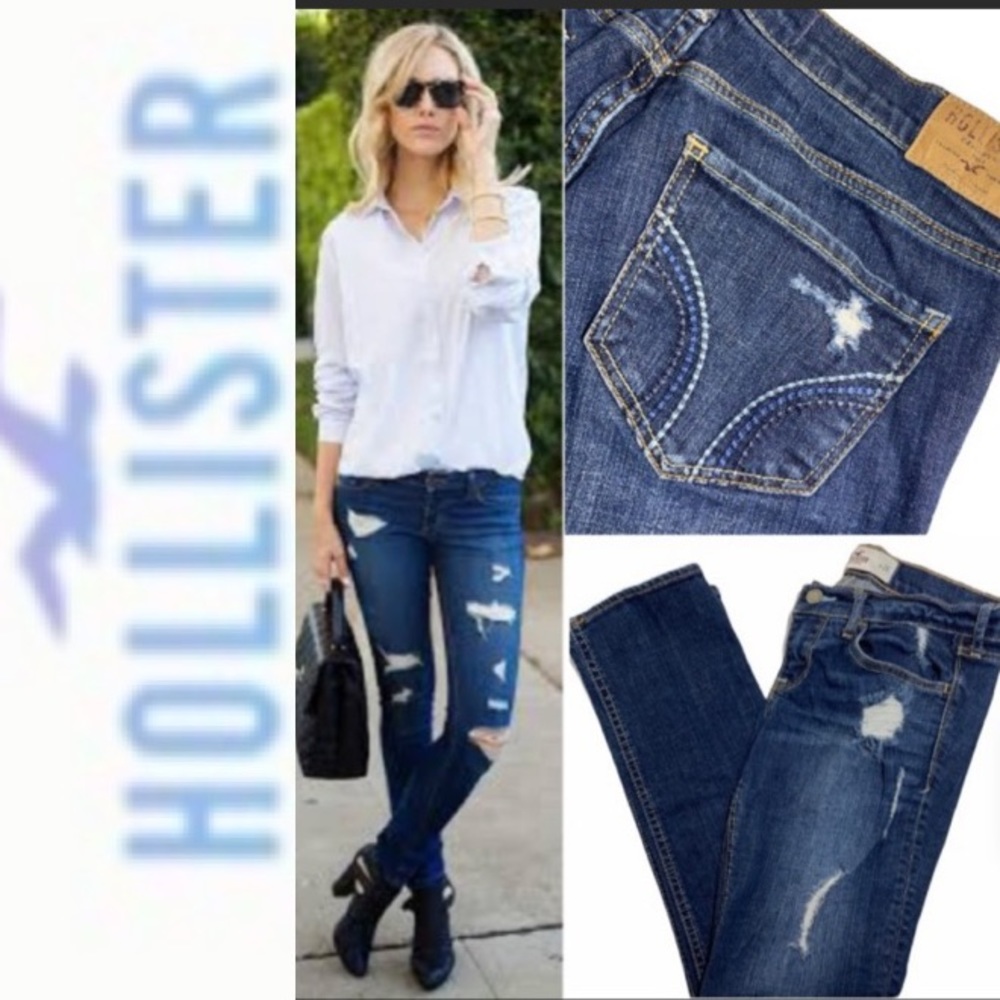 Hollister Distressed Ripped Jeans